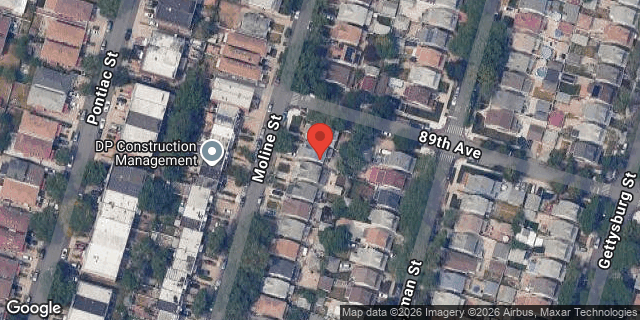 Aerial map of 89-05 MOLINE STREET, Queens