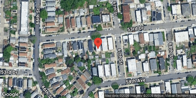 Aerial map of 66-28 53 DRIVE, Queens