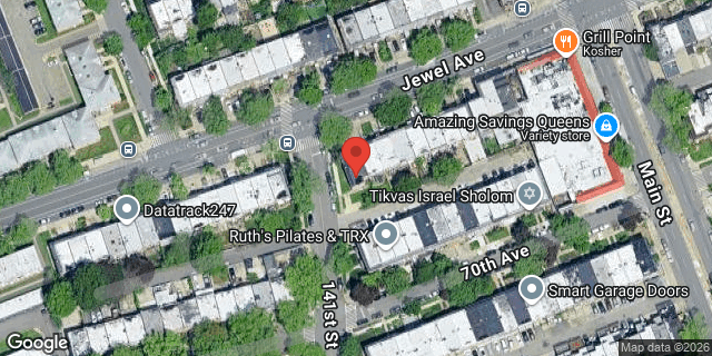 Aerial map of 141-02 JEWEL AVENUE, Queens