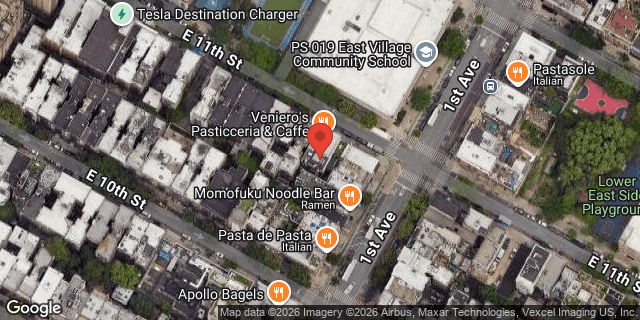 Aerial map of 342 EAST 11 STREET, Manhattan