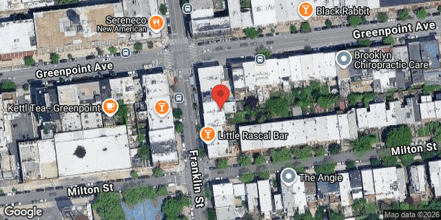 Aerial map of 136 FRANKLIN STREET, Brooklyn