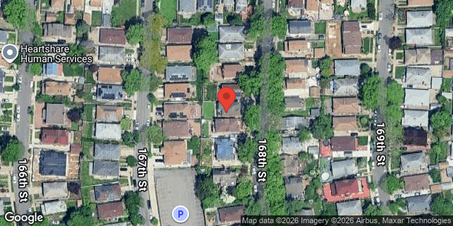 Aerial map of 7130 168 STREET, Queens