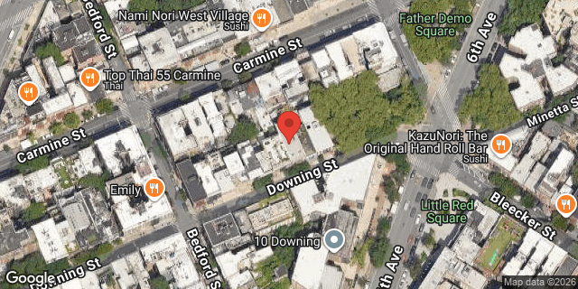 Aerial map of 17 DOWNING STREET, Manhattan