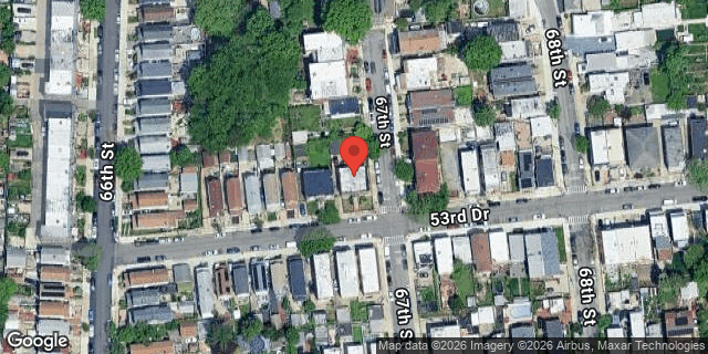 Aerial map of 66-31 53 DRIVE, Queens