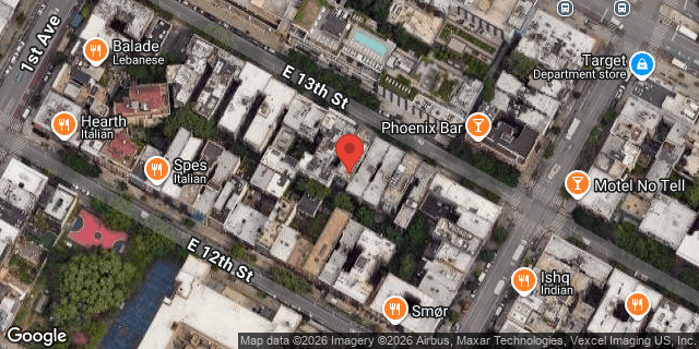 Aerial map of 436 EAST 13 STREET, Manhattan