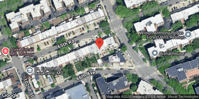 Aerial map of 102-40 65 ROAD, Queens