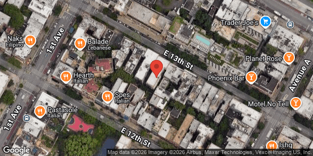 Aerial map of 424 EAST 13 STREET, Manhattan