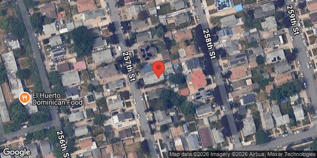 Aerial map of 87-37 257 STREET, Queens