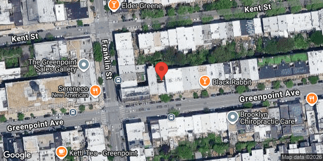 Aerial map of 81 GREENPOINT AVENUE, Brooklyn