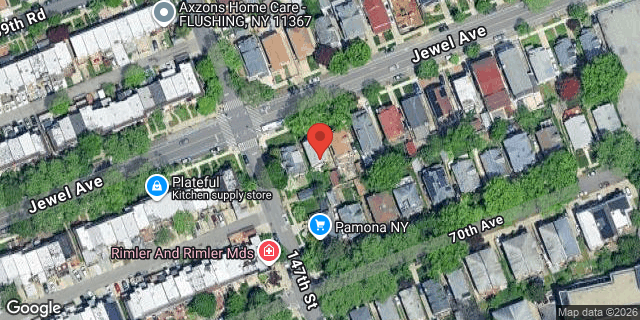Aerial map of 147-08 JEWEL AVENUE, Queens
