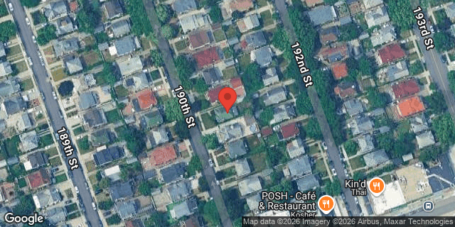 Aerial map of 75-39 190 STREET, Queens