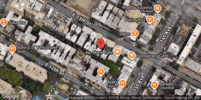 Aerial map of 342 EAST 13 STREET, Manhattan