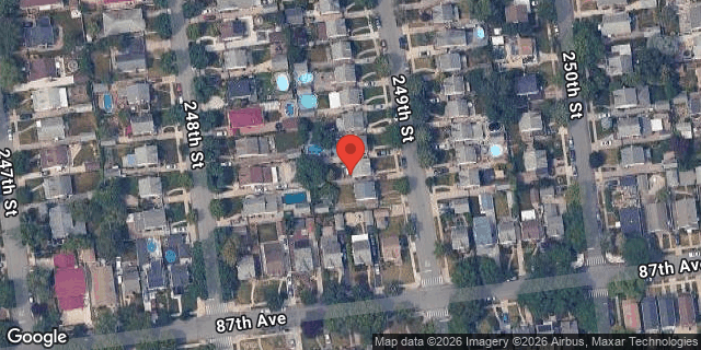 Aerial map of 86-32 249 STREET, Queens