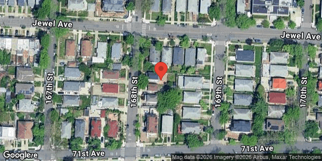 Aerial map of 70-11 168 STREET, Queens