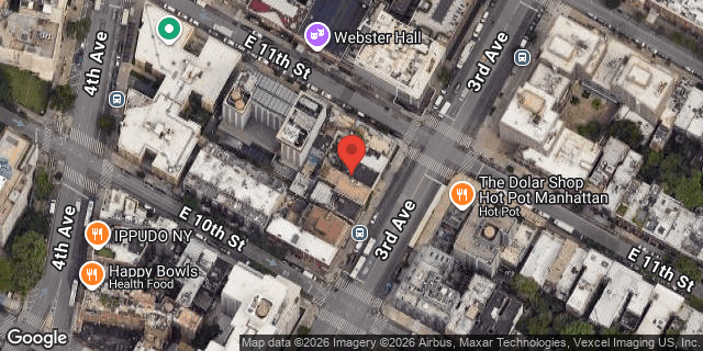 Aerial map of 60 3 AVENUE, Manhattan