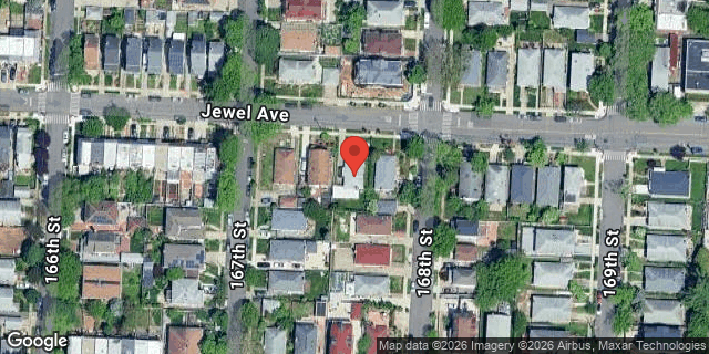 Aerial map of 167-14 JEWEL AVENUE, Queens