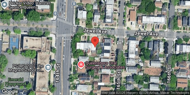 Aerial map of 164-10 JEWEL AVENUE, Queens