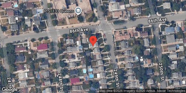 Aerial map of 86-06 249 STREET, Queens