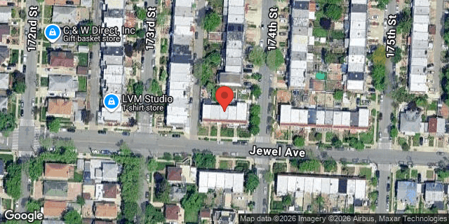 Aerial map of 173-13 JEWEL AVENUE, Queens