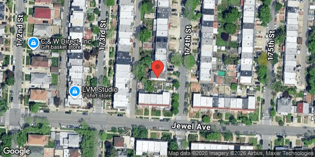 Aerial map of 69-40 174 STREET, Queens