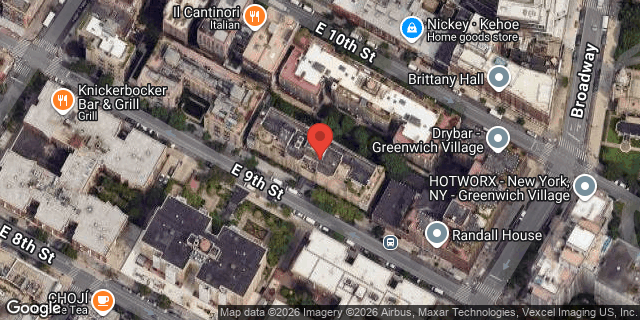 Aerial map of 47 EAST 9 STREET, Manhattan