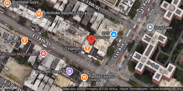 Aerial map of 349 EAST 14 STREET, Manhattan