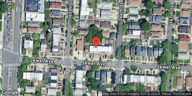 Aerial map of 165-11 JEWEL AVENUE, Queens