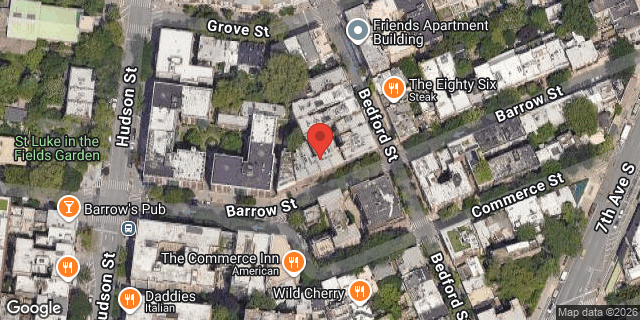 Aerial map of 64 BARROW STREET, Manhattan