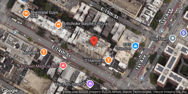 Aerial map of 333 EAST 14 STREET, Manhattan