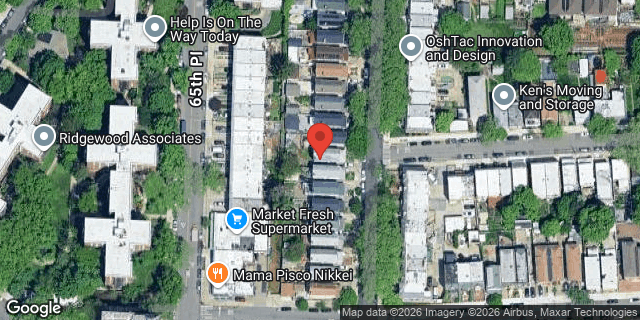 Aerial map of 52-56 66 STREET, Queens