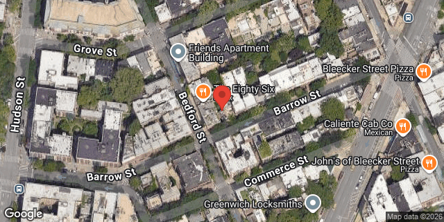 Aerial map of 58 BARROW STREET, Manhattan