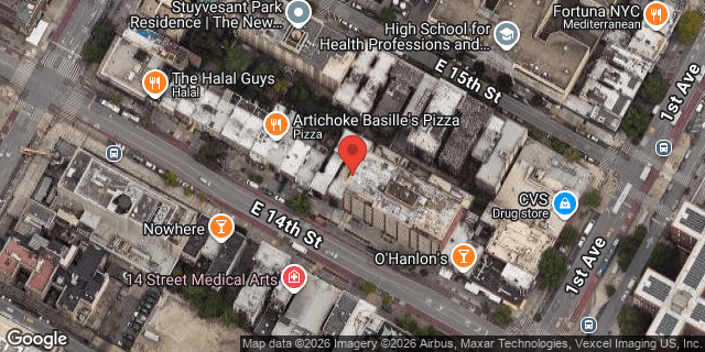 Aerial map of 331 EAST 14 STREET, Manhattan