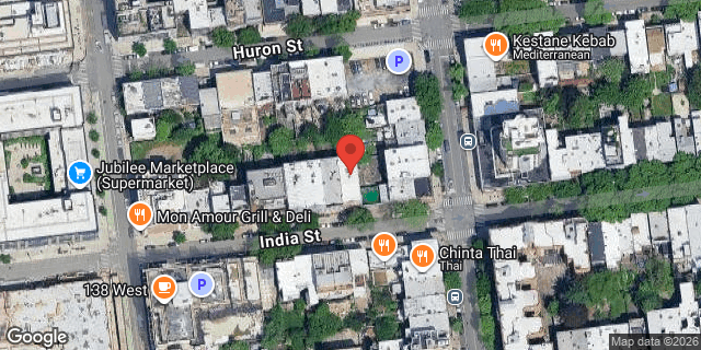 Aerial map of 53 INDIA STREET, Brooklyn
