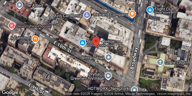 Aerial map of 53 EAST 10 STREET, Manhattan