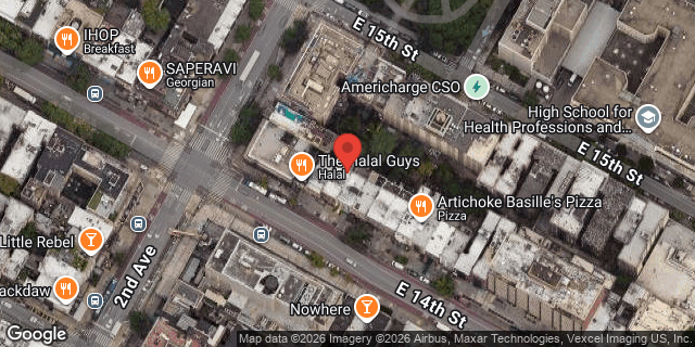 Aerial map of 311 EAST 14 STREET, Manhattan