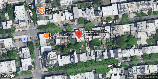 Aerial map of 110 HURON STREET, Brooklyn
