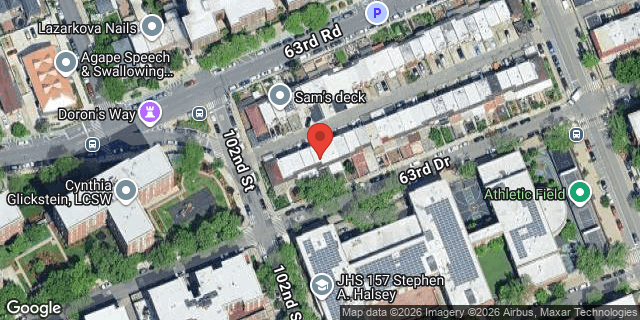 Aerial map of 102-09 63 DRIVE, Queens
