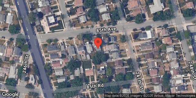 Aerial map of 246-12 85 AVENUE, Queens