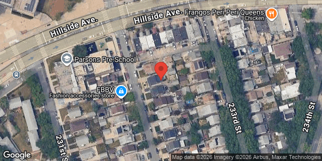 Aerial map of 86-17 232 STREET, Queens
