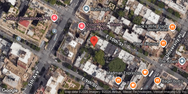 Aerial map of 6 EAST 10 STREET, Manhattan