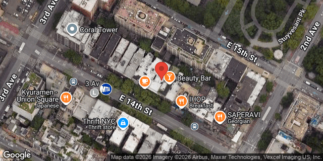 Aerial map of 229 EAST 14 STREET, Manhattan