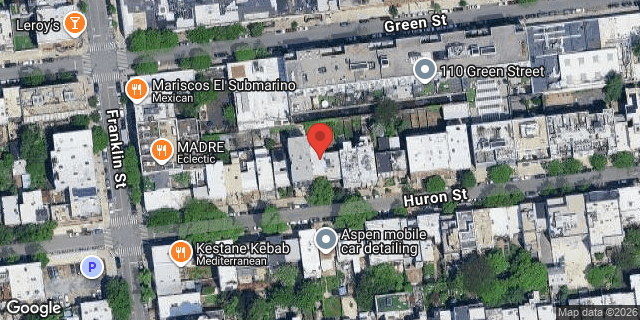 Aerial map of 113 HURON STREET, Brooklyn