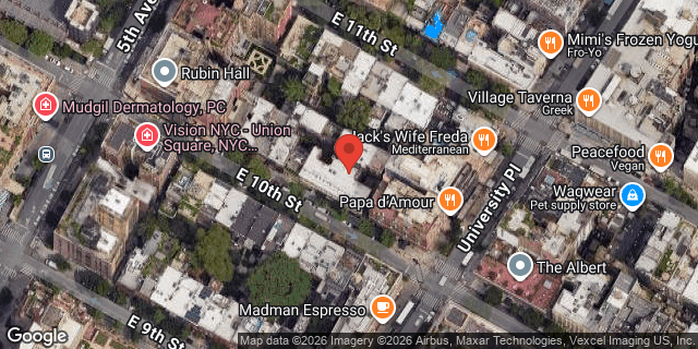 Aerial map of 15 EAST 10 STREET, Manhattan