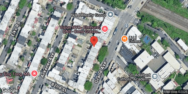 Aerial map of 82-27 GRAND AVENUE, Queens