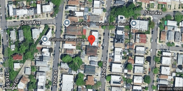 Aerial map of 52-14 72 PLACE, Queens