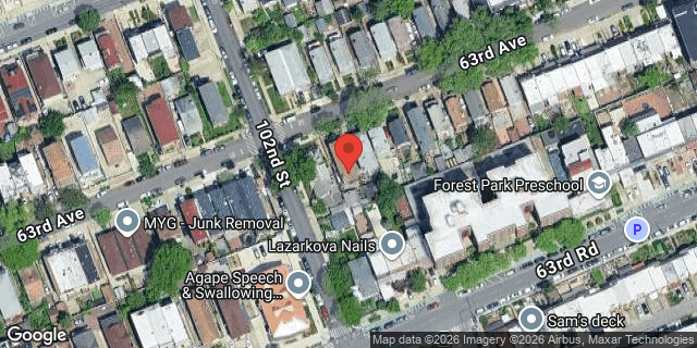 Aerial map of 102-06 63 AVENUE, Queens