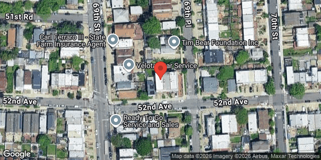 Aerial map of 69-17 52 AVENUE, Queens
