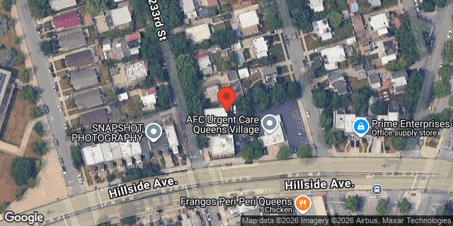 Aerial map of 82-59 233 STREET, Queens