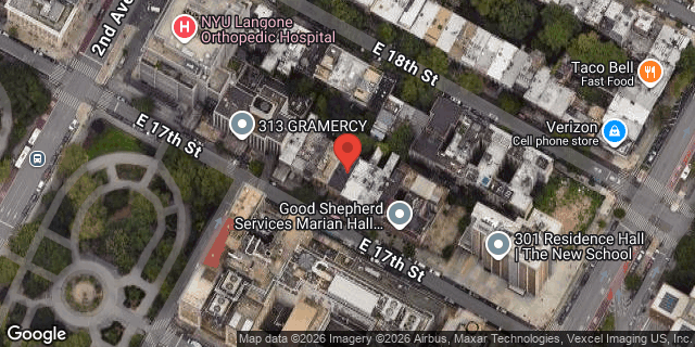 Aerial map of 329 EAST 17 STREET, Manhattan