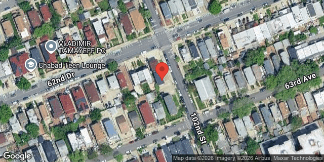 Aerial map of 62-58 102 STREET, Queens